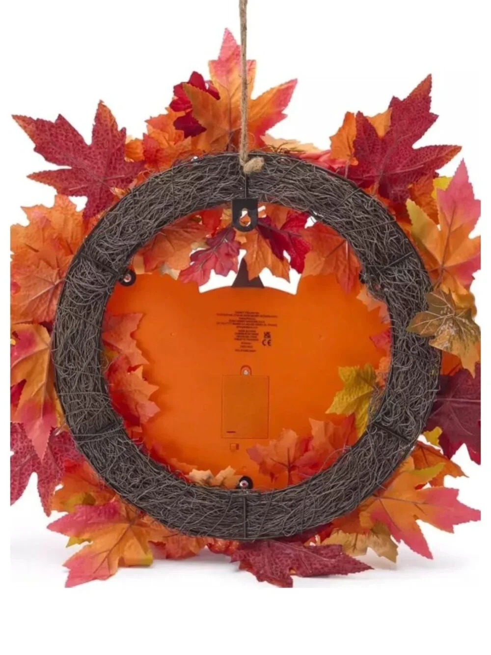 Disney Mickey Mouse Light-Up Halloween Wreath Jack o Lantern Pumpkin Decor